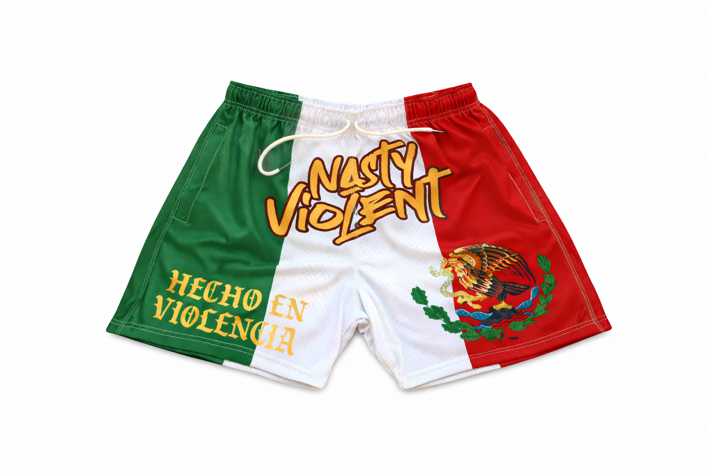 Nasty Violent Hecho en Violencia Mesh Shorts