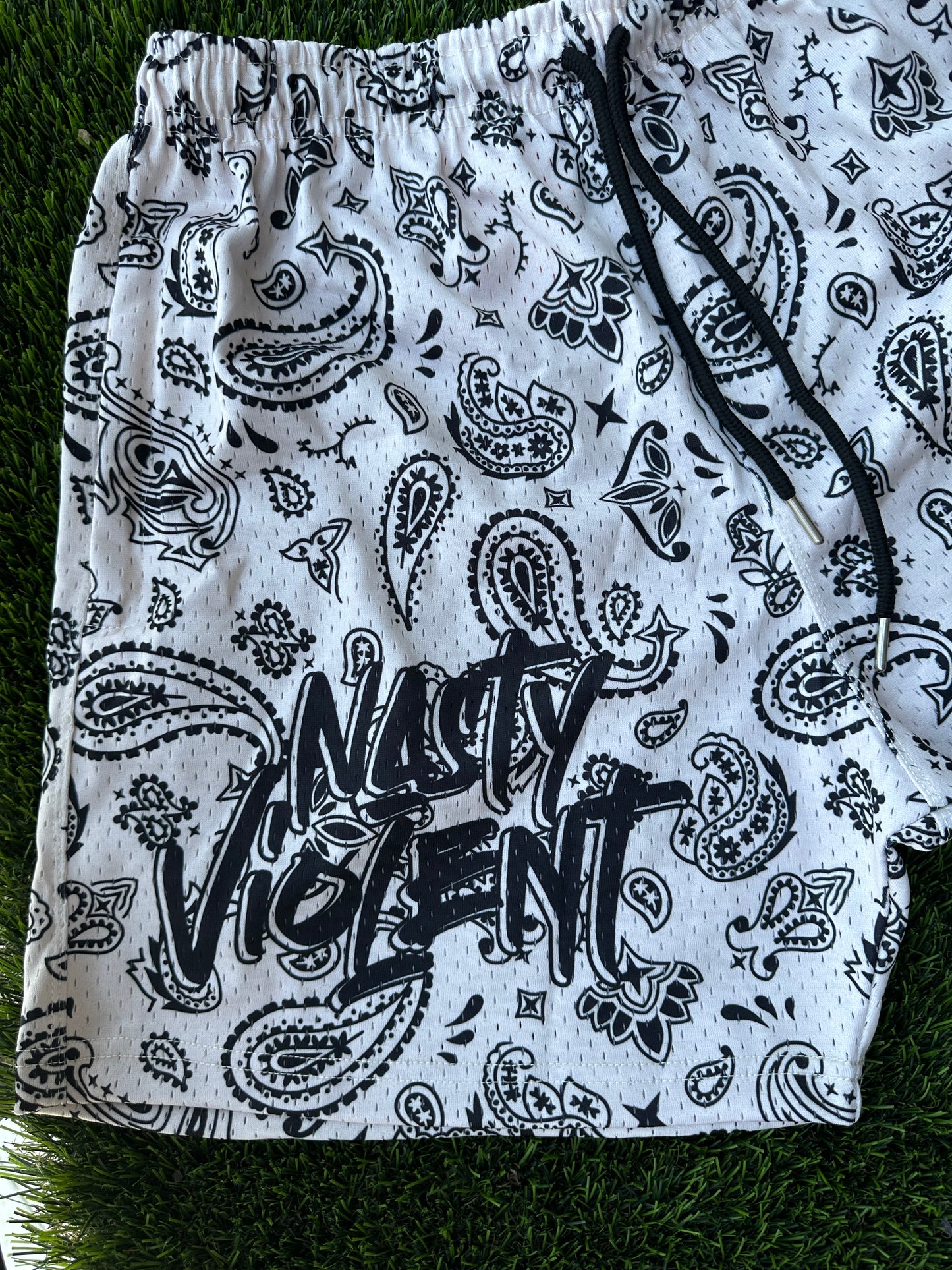 Nasty Violent Off white Mesh shorts