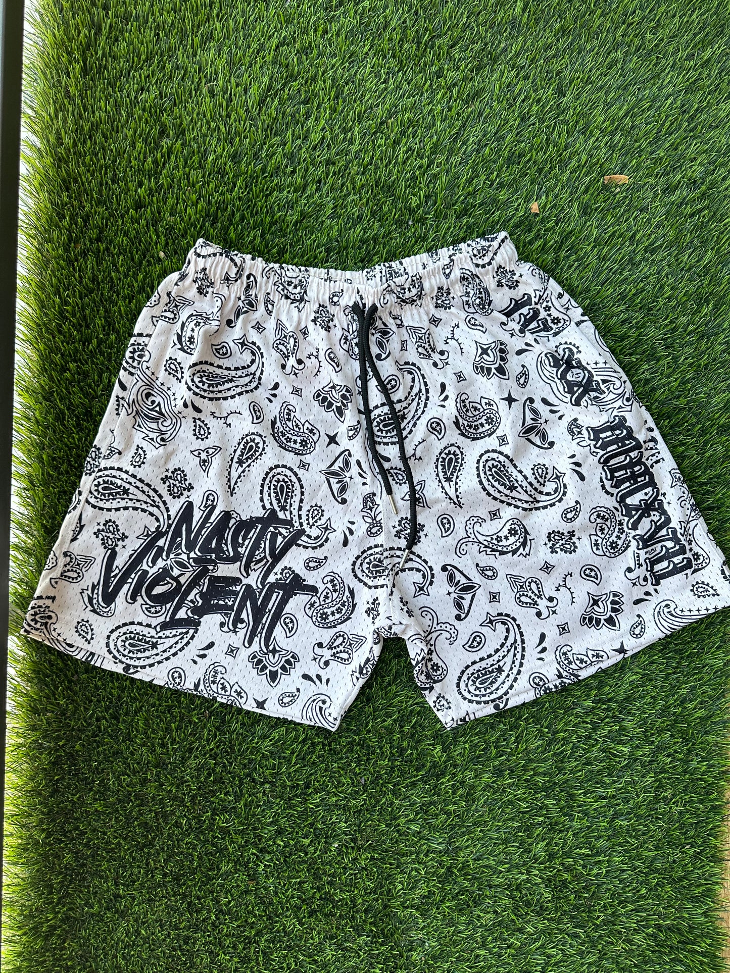 Nasty Violent Off white Mesh shorts