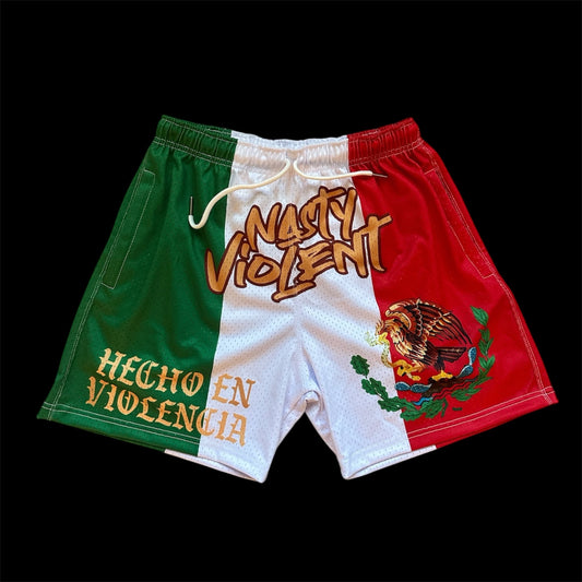 Nasty Violent Hecho en Violencia Mesh Shorts