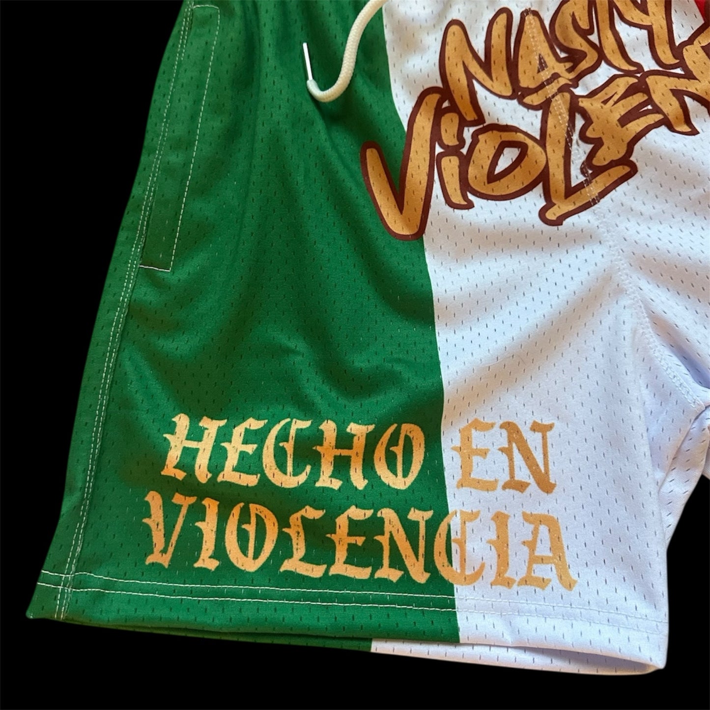 Nasty Violent Hecho en Violencia Mesh Shorts
